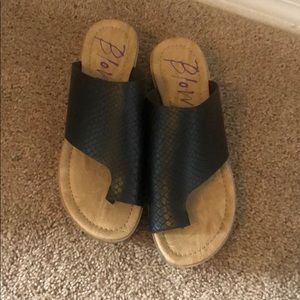 Blowfish Laslett Mule Black Snakeskin